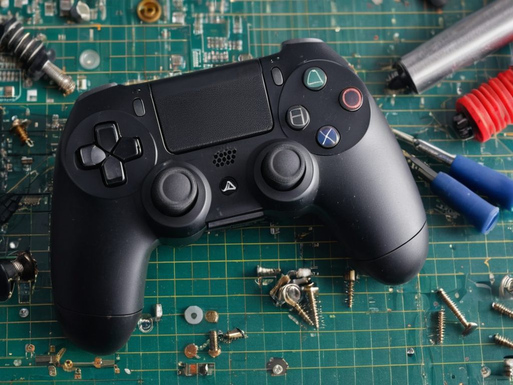 PS-Controller wird auf der Reparatur-Werkbank geöffnet